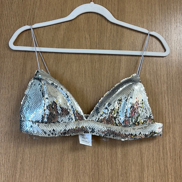 Sequin-embellished bra top - Picture 4 of 6